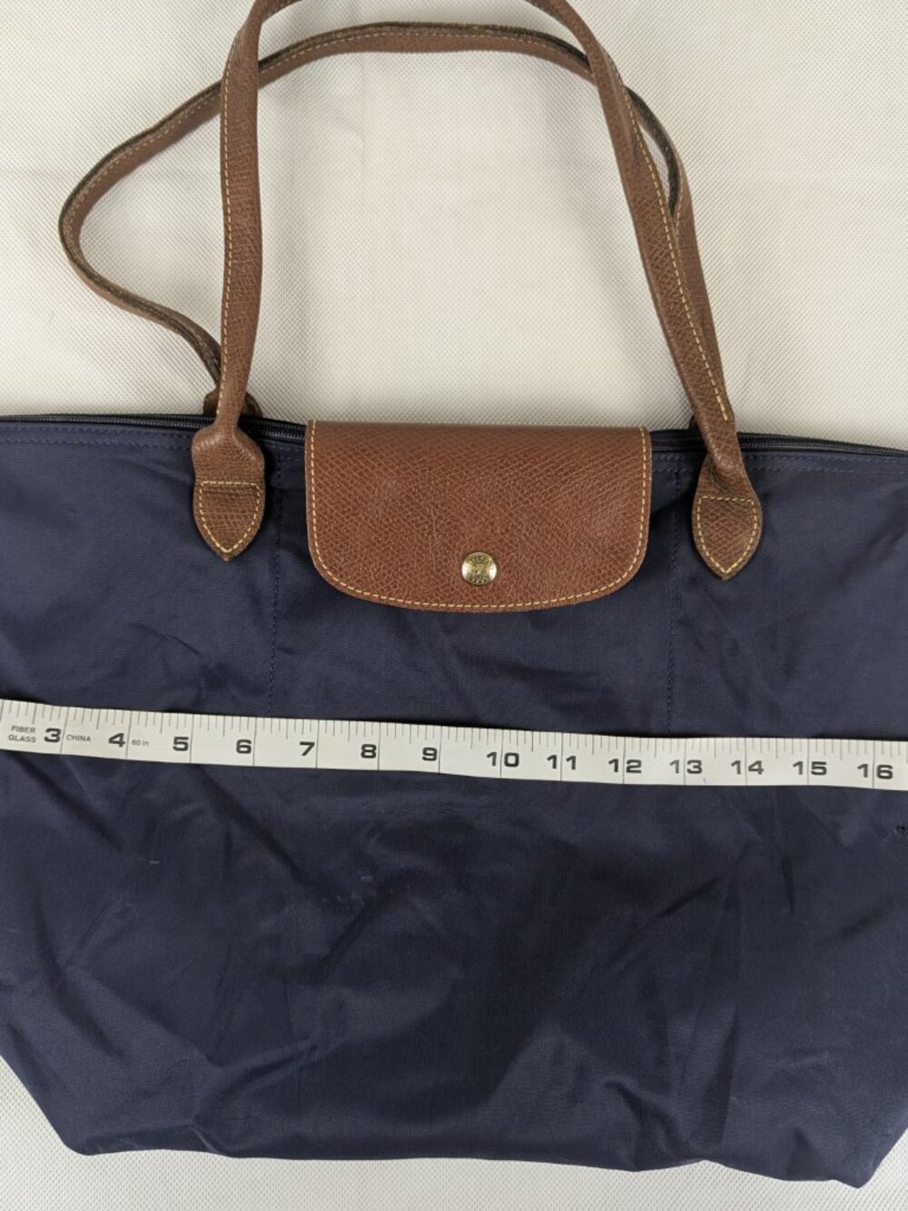 Authentic Longchamp Le Pliage Nylon Tote Bag Blue – Pre-Owned – Fast ShipAuthent - Picture 13 of 15
